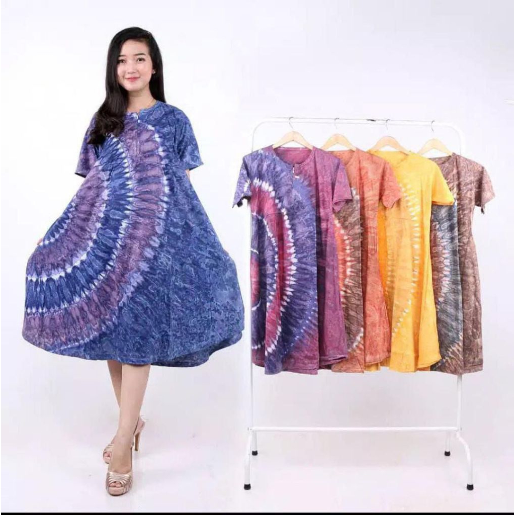 daster kaos mini dress busui resleting depan ibu hamil