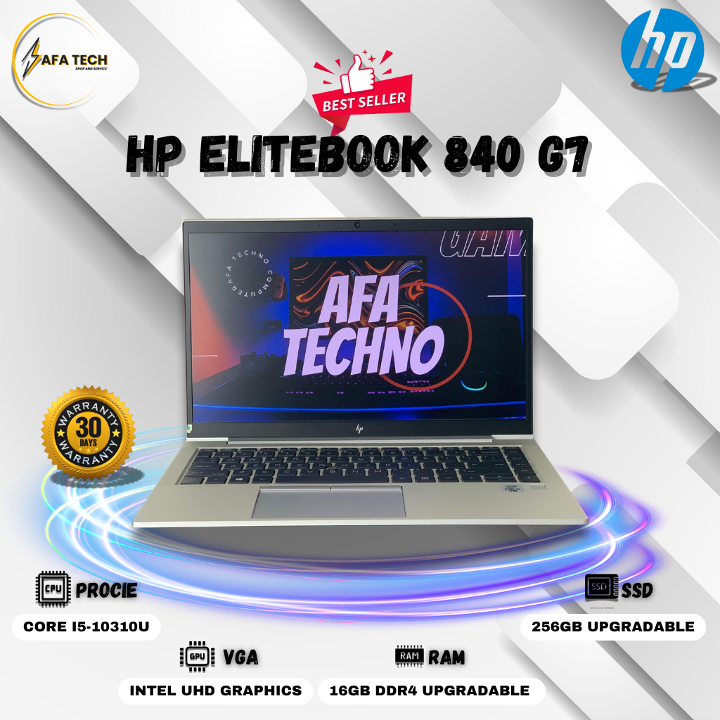 Laptop HP Elitebook 840 G7 | Intel Core I5 Gen 10 | RAM 8GB | SSD 512GB |