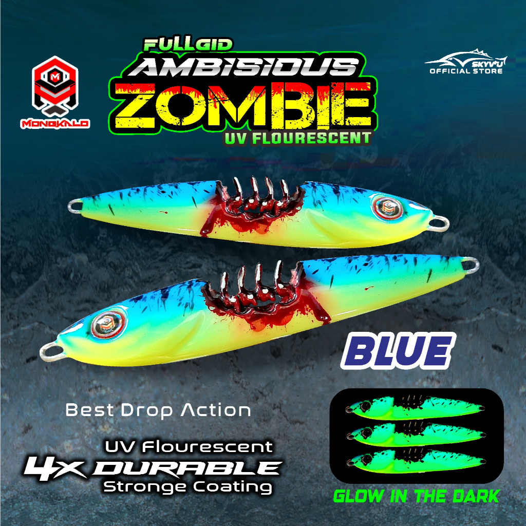 Mongkalo Ambisious noFoil Full-GID Zombie Fluorescent 40 Biru