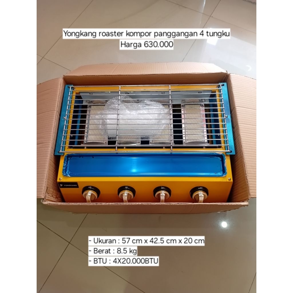 Yongkang Roaster Kompor Panggangan 4 Tungku
