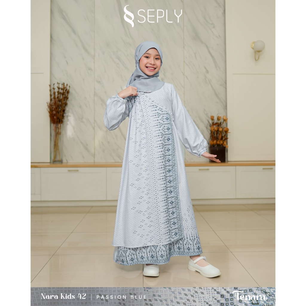 GAMIS ANAK PEREMPUAN SEPLY Sarimbit Seply Tenara Passion blue