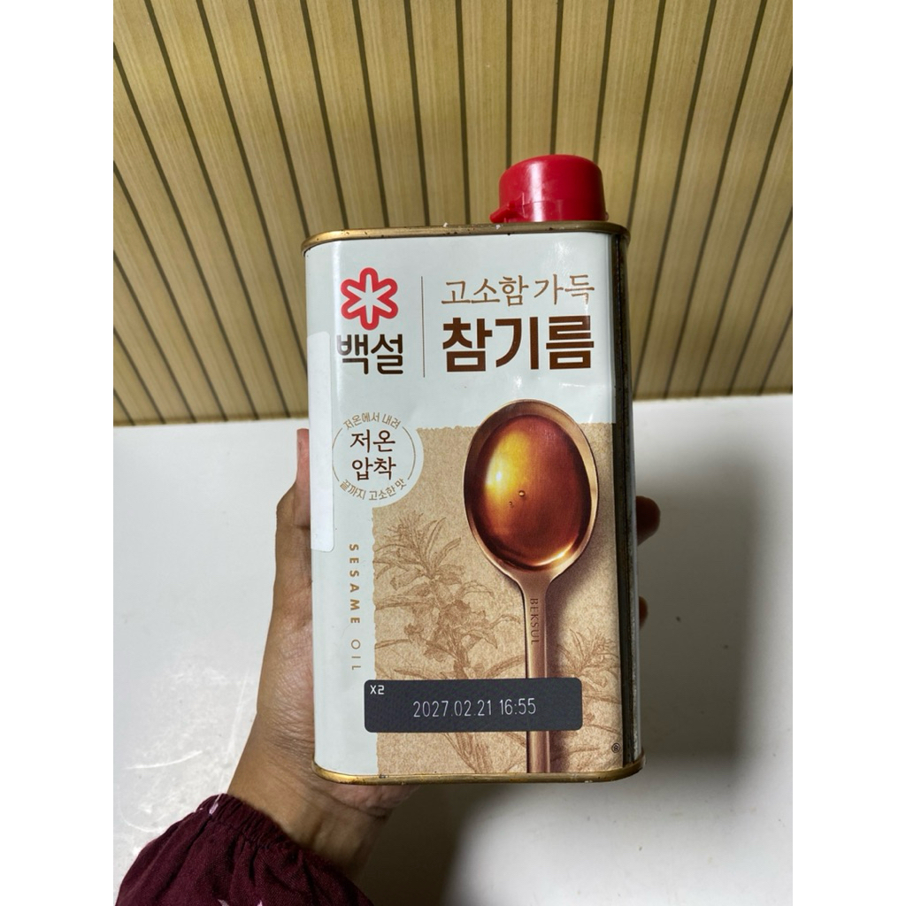 CJ BEKSUL Sesame Oil - Minyak Wijen Dengan 100% Wijen Asli Korea 500ml