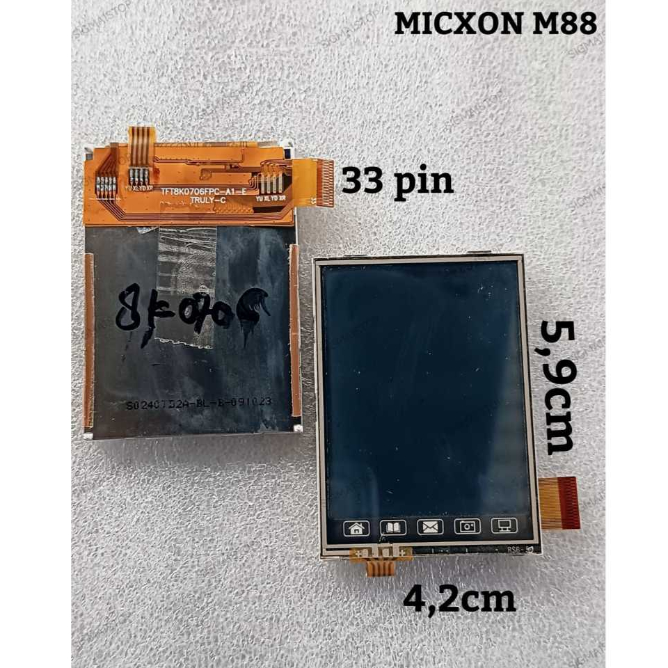 MICXON M88 LCD UNIVERSAL 33 PIN LAYAR SCREEN LCD HP JADUL TFT8K0706FPC