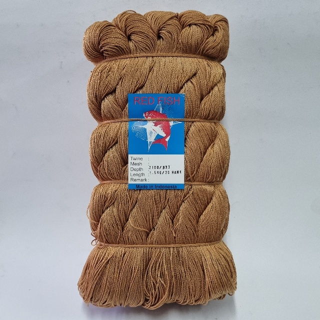 Benang 210d/9plyx3 d9x3 d/9plyx3 9plyx3 plai play Nylon Nilon Multifilament Jaring Ikan Warna Kuning