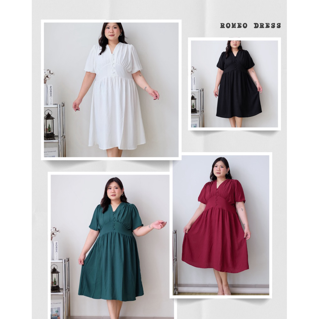 Romeo Dress Natal - Dress Jumbo - Dress Bigsize - Baju Natal