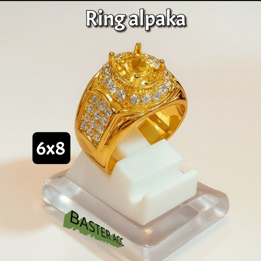 RING CINCIN ALPAKA SUPER 6X8 OVAL