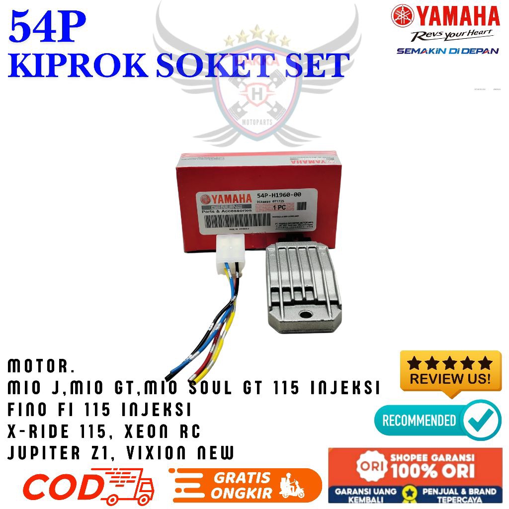 54P ORIGINAL KIPROK + SOKET YAMAHA MIO J, ORIGINAL KIPROK + SOKET YAMAHA MIO SOUL GT 115, ORIGINAL K