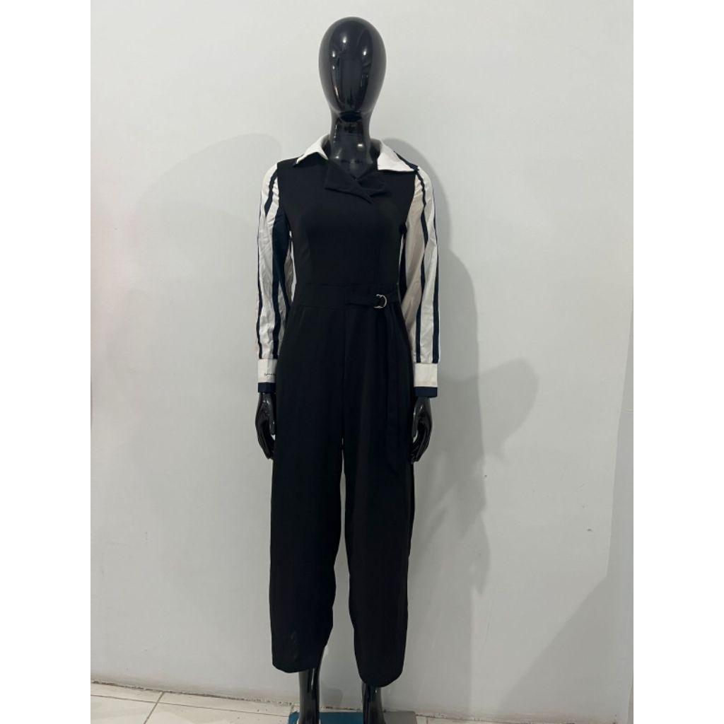Jumpsuit wanita lengan panjang celana panjang