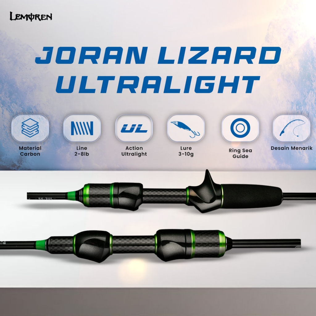 Joran pancing ultralight 2-6lb bahan karbon joran  UL top solid kuat JP040