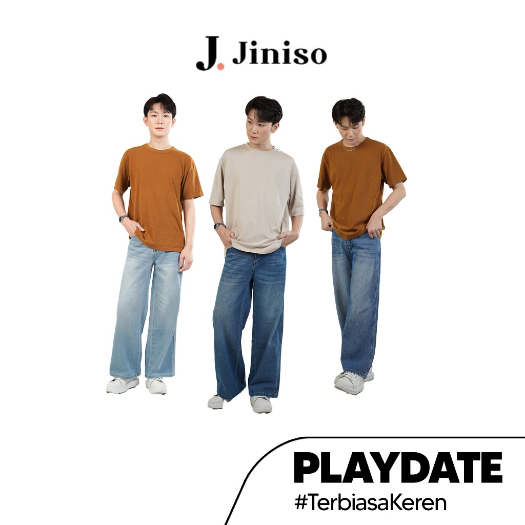 JINISO Baggy Loose Jeans Pria