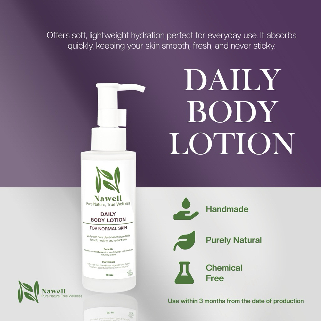 Nawell Body Lotion 98 ml | Purely Natural, Chemical-Free, Handmade | Brightening Body Lotion | Daily