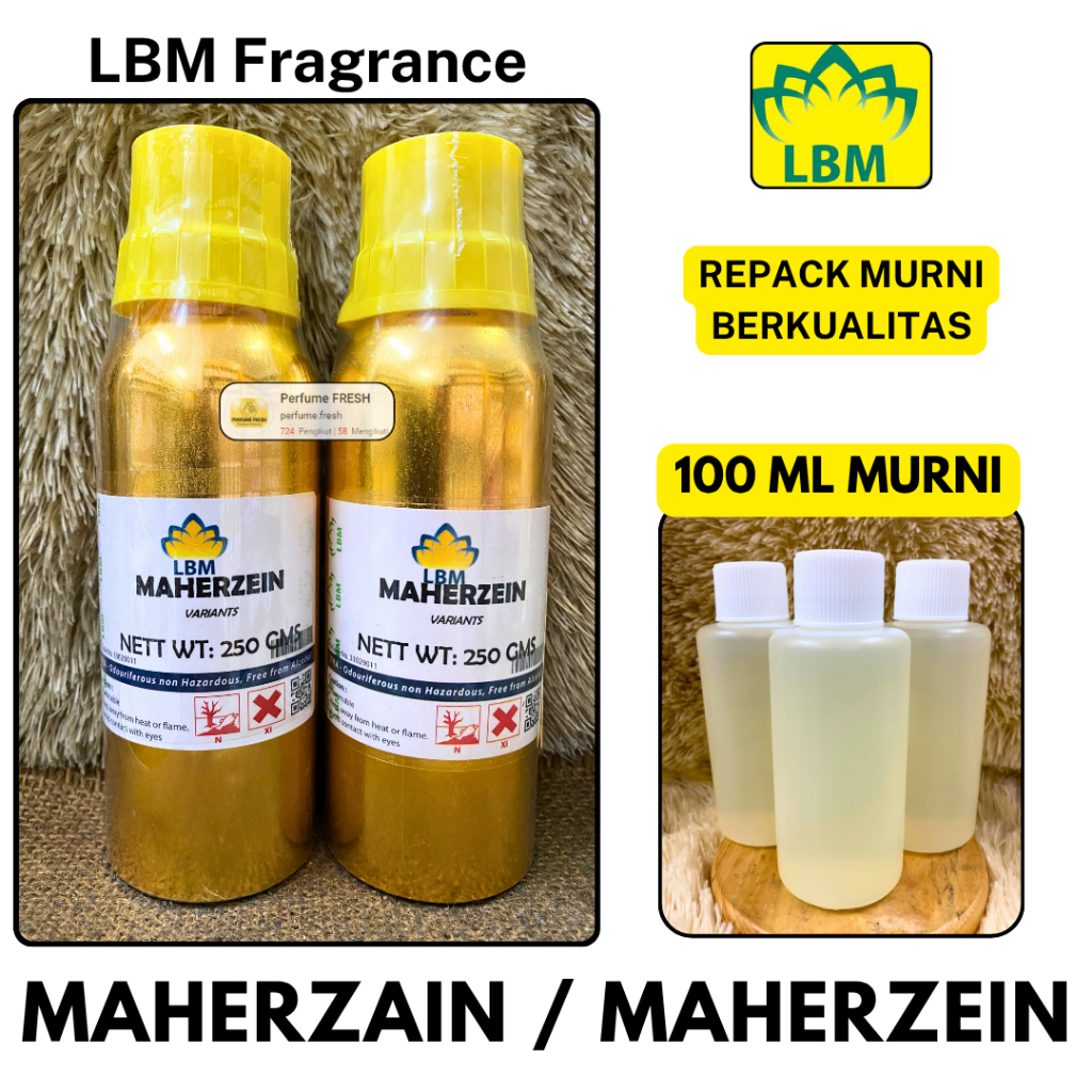 Bibit Parfum LBM - MAHERZEIN Murni 100 ML Repack LBM Fragrance