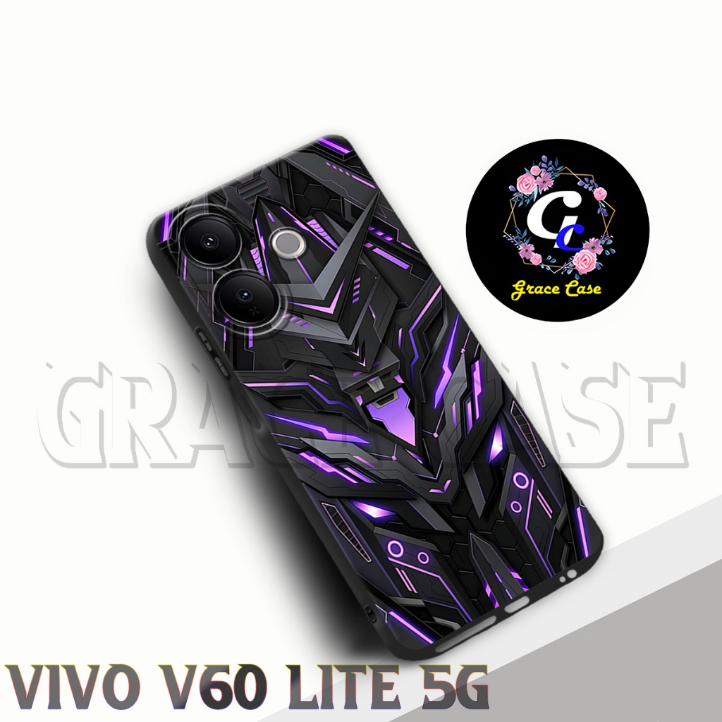 (GC11) Softcase karet Hp VIVO V60 LITE 5G | Case Motif Gambar Robot | Case VIVO V60 LITE 5G  Silikon