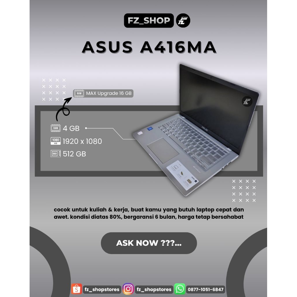 ASUS LAPTOP A416MA | A416M | A416MAO