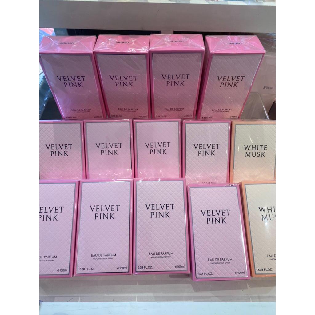 MINISO‼️ PARFUM WANITA // EAU DE PARFUM 100ML VELVET PINK // WHITE MUSK 100ML // LUCKY 7