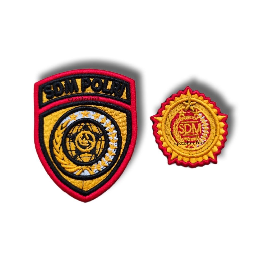 LOGO SDM POLRI BORDIR TIMBUL UNTUK ATRIBUT POLISI