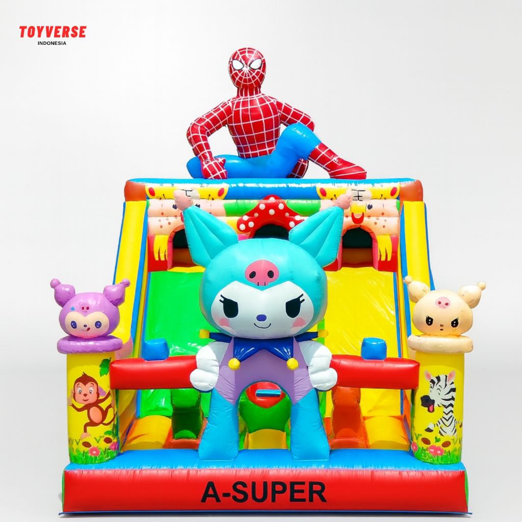 Istana Balon 4x6 Karakter Kuromi Spiderman Terbaru