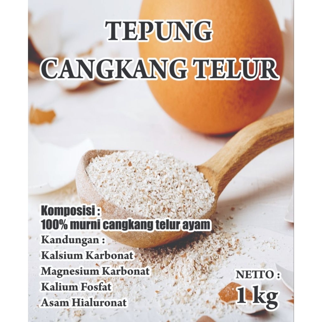 Tepung Cangkang Telur Murni Untuk Campuran Pakan Ternak Ayam Petelur dan Bebek Petelur