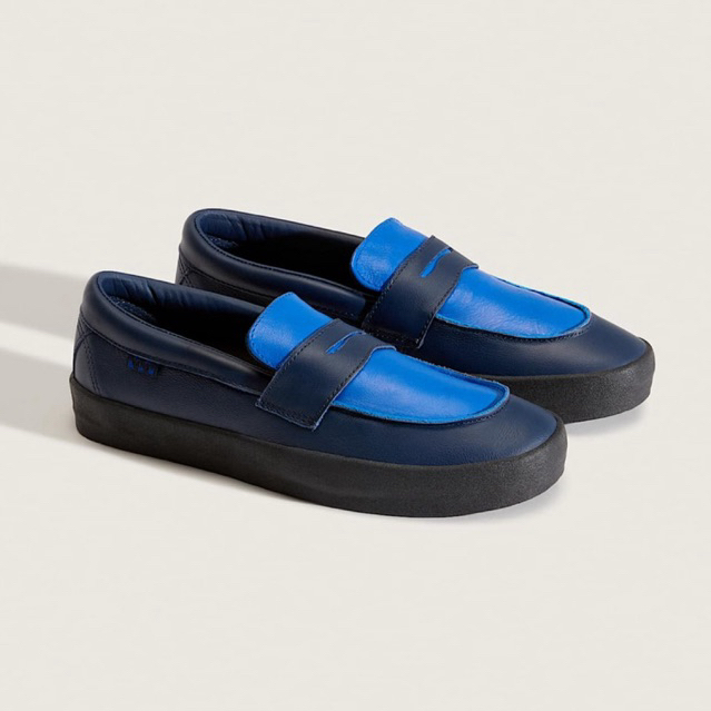 VANS SLIP ON SKATE LOAFER LEATHER NAVY ORIGINAL