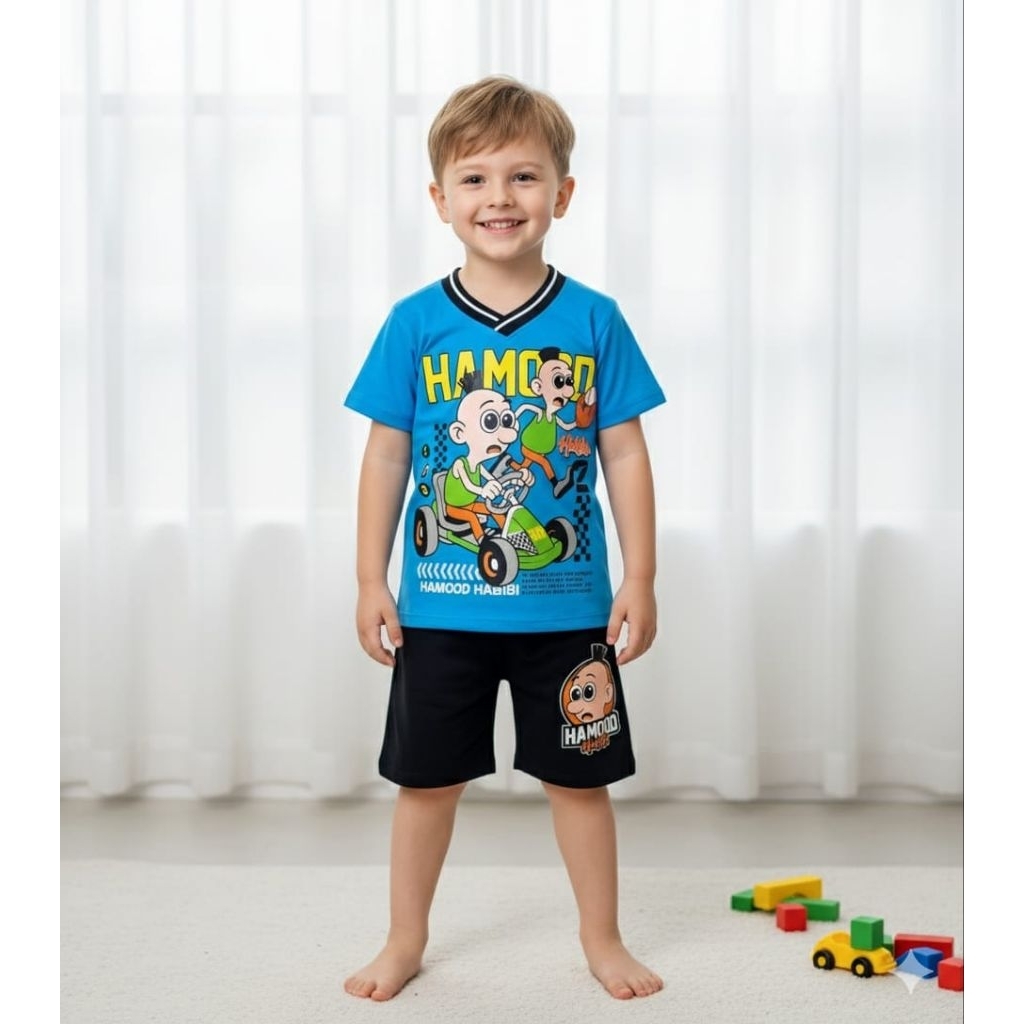 SETELAN BAJU ANAK LAKI DAN PEREMPUAN HAMOOD HABIBI USIA 1-10TAHUN