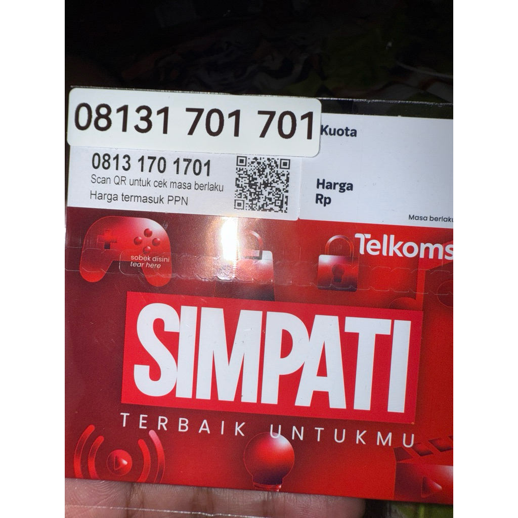 Nomor cantik Telkomsel Simpati kartu perdana nomer cantik Simpati 4G LTE 13 131 1317 317 17 70 701 7