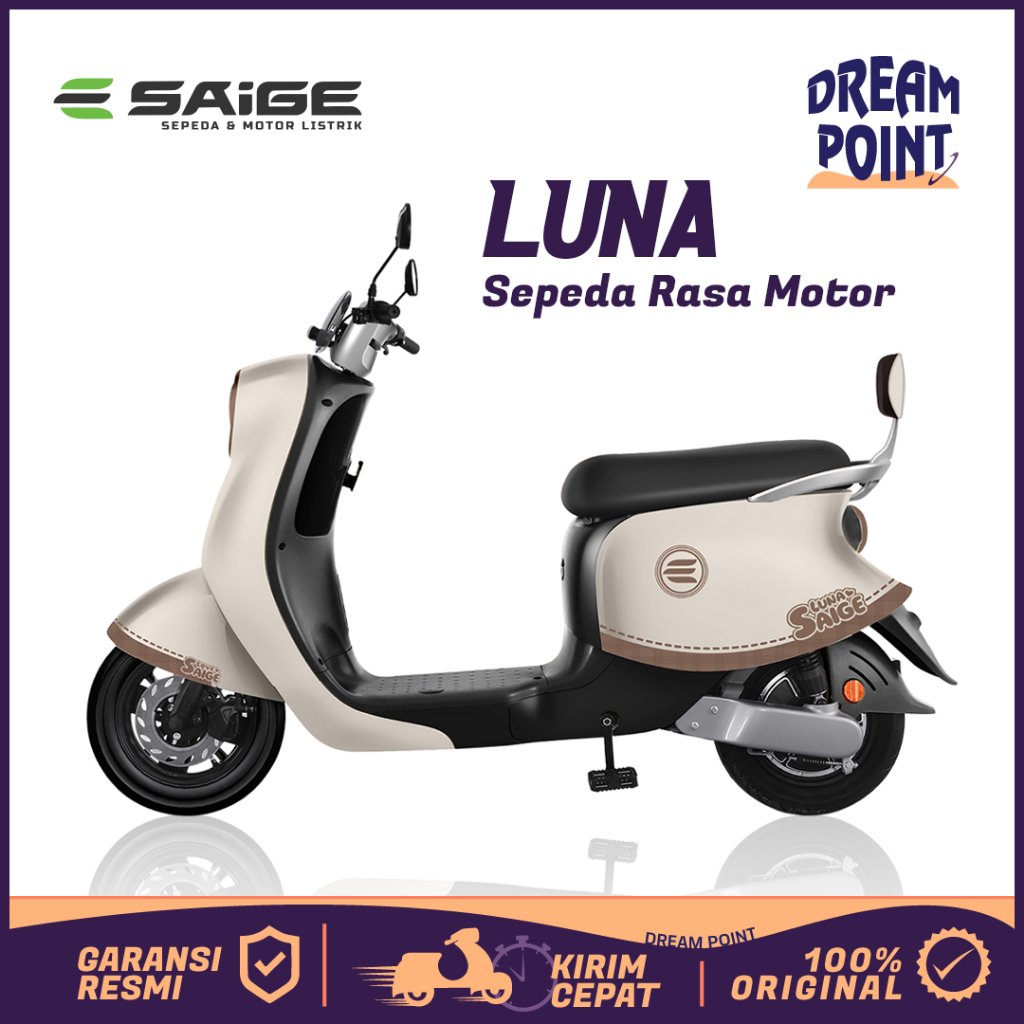 Sepeda Listrik SAiGE LUNA Power 800watt Anti Air Sepedah Listrik Dewasa Speda besar Rem Cakram