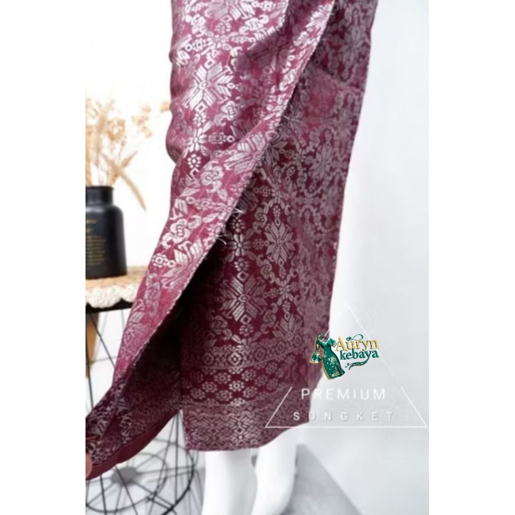 Kain songket span instant ( sudah jadi rok ) / kain songket rok bawahan kebaya