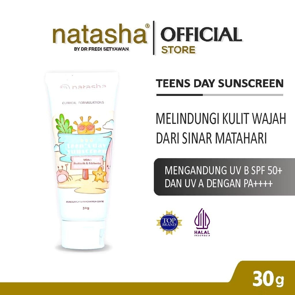 Natasha teen's day sunscreen/sunblock spf 50 untuk remaja