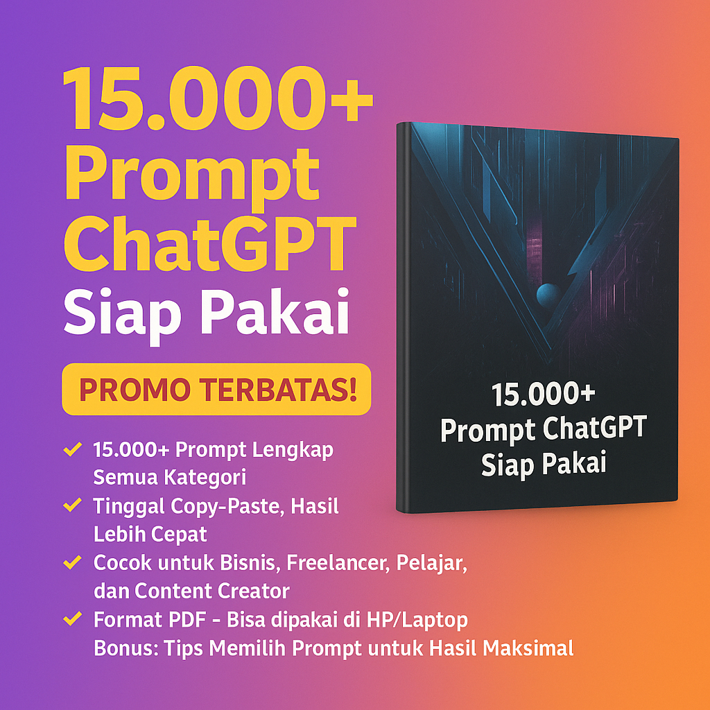 15.000+ Prompt ChatGPT Terlengkap – Ebook Premium untuk Semua Kebutuhan