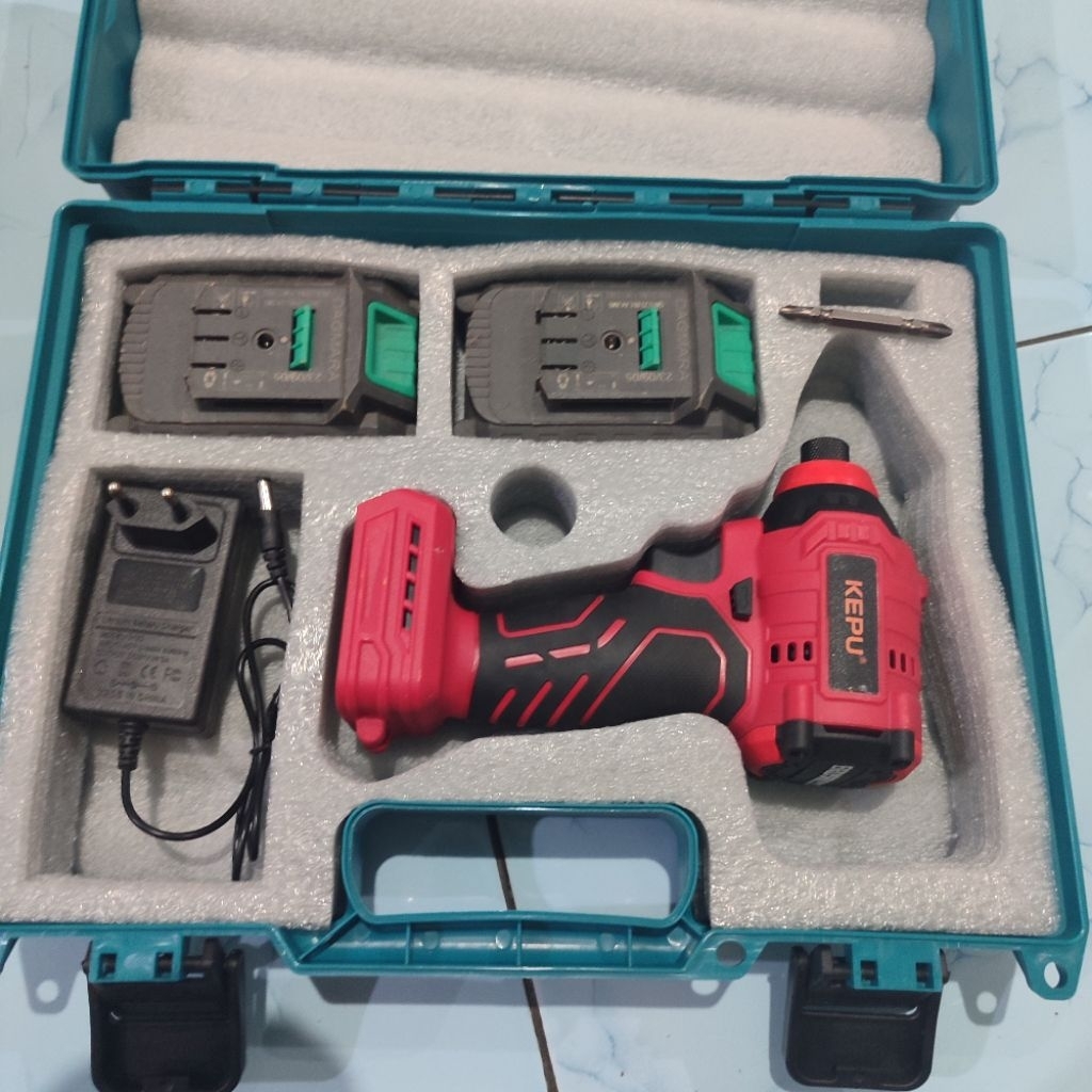 Impact Driver Kepu 280N.m baterai Soket A3 bukan LXT 2 pcs baterai dagmara 5cell