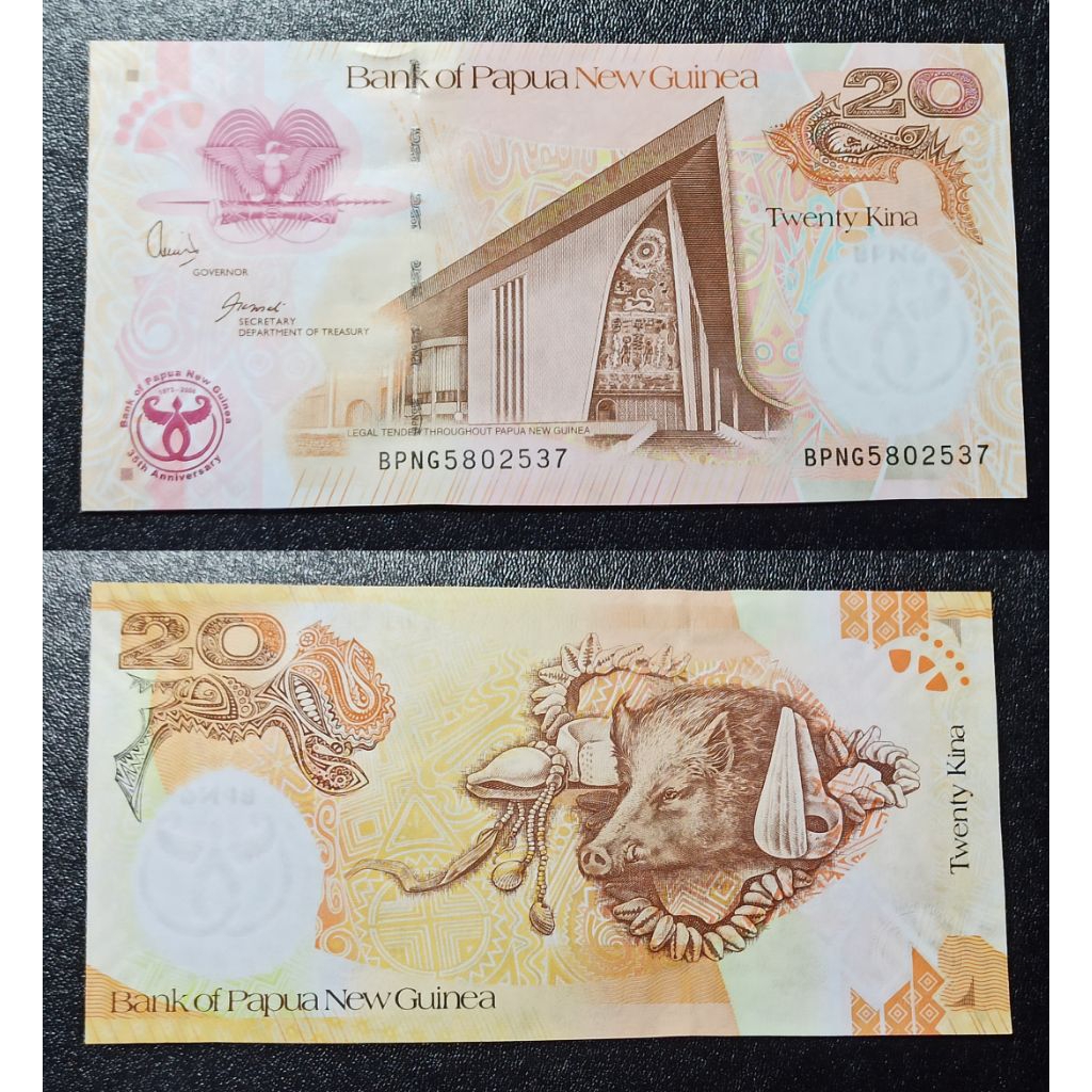 uang asing papua new guinea 20 kina p2241