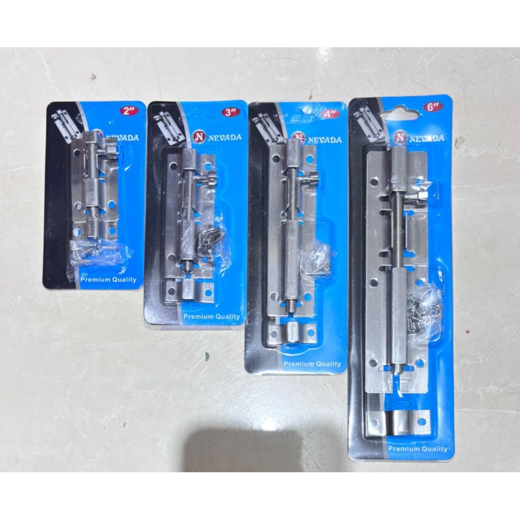 GROSIR (12pcs) GRENDEL PINTU SLOT 2" 3" 4" 6" STAINLESS - GRENDEL PINTU STAINLESS - GRENDEL SELOTAN