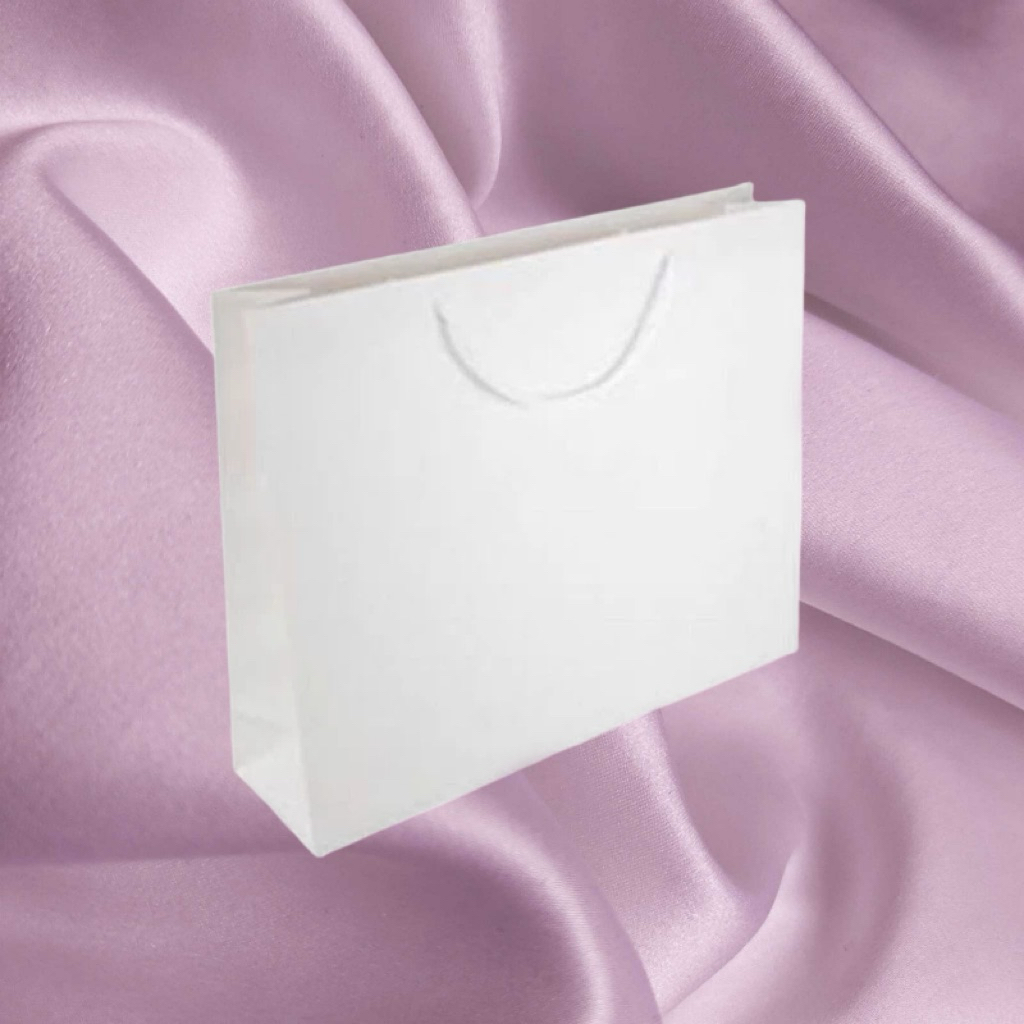 PAPERBAG KRAFT PUTIH POLOS 30X7X23 KETEBALAN 150GSM / PAPERBAG KRAFT PUTIH POLOS 30X7X23 / PAPERBAG 