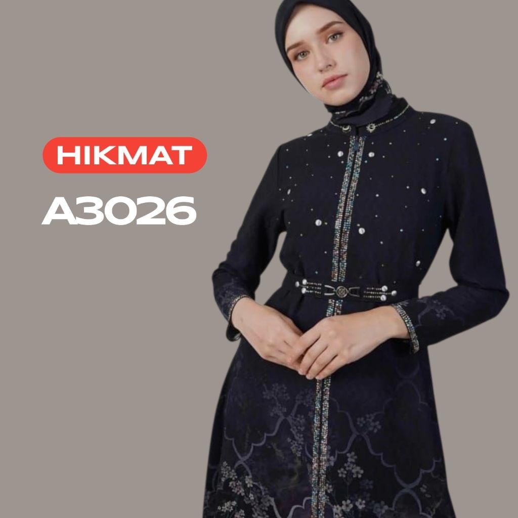 ABAYA HIKMAT A3026/BAJU GAMIS/BAJU MUSLIMAH/ABAYA