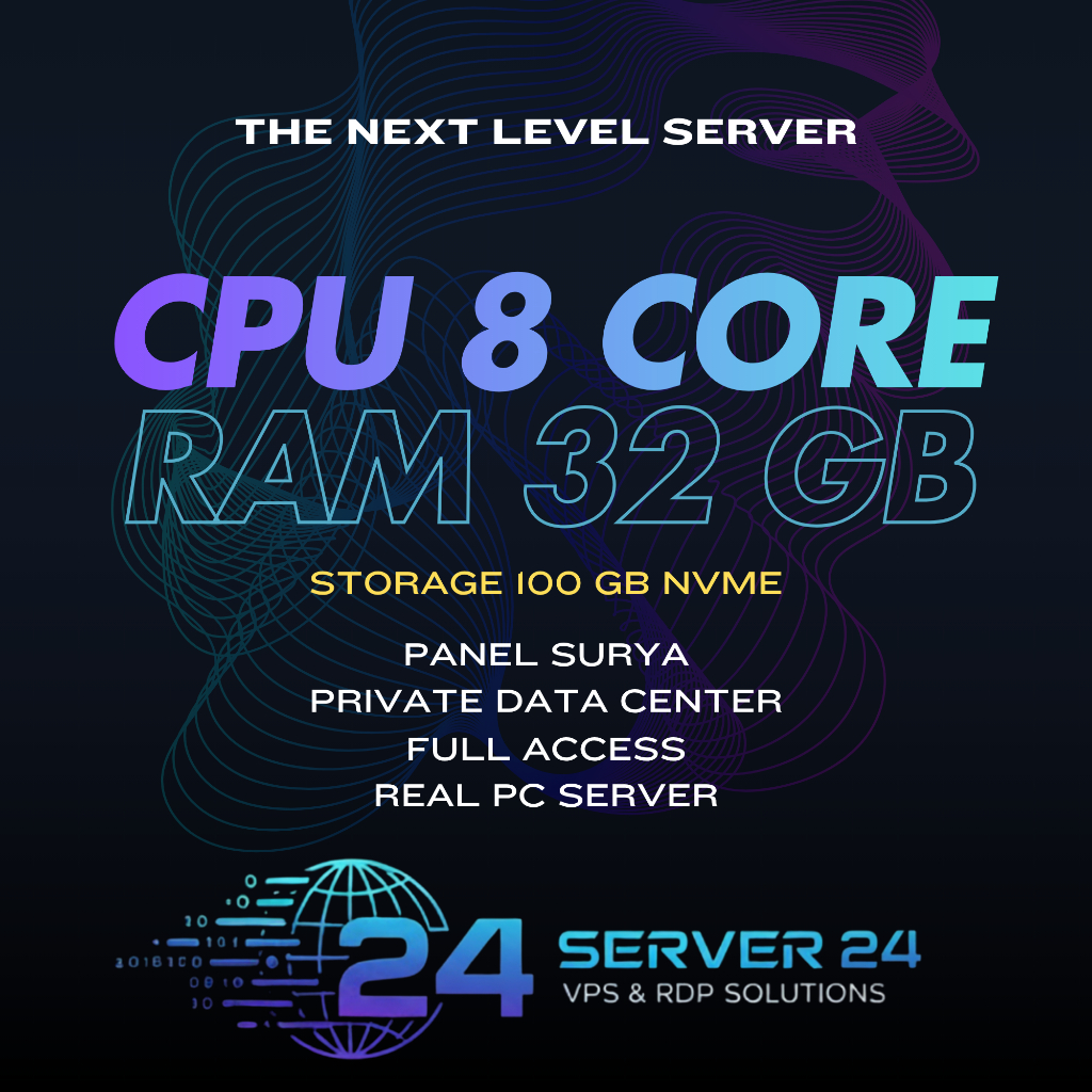 RDP/VPS 8 CORE 32 GB  Windows/Linux Anti Suspend [ SOLAR PANEL] BISA DIPERPANJANG