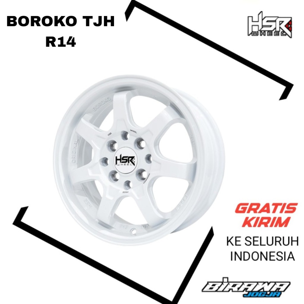 VELK MOBIL AGYA SIGRA R14 MODEL PALANG WARNA PUTIH VELG ORI HSR BOROKO TJH RING 14 WHITE