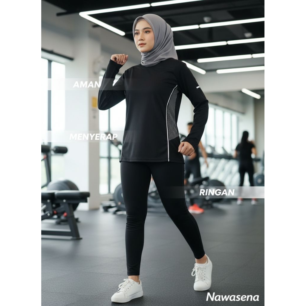 Baju Jersey Running, jersey gym, jersey lari wanita Full Printing