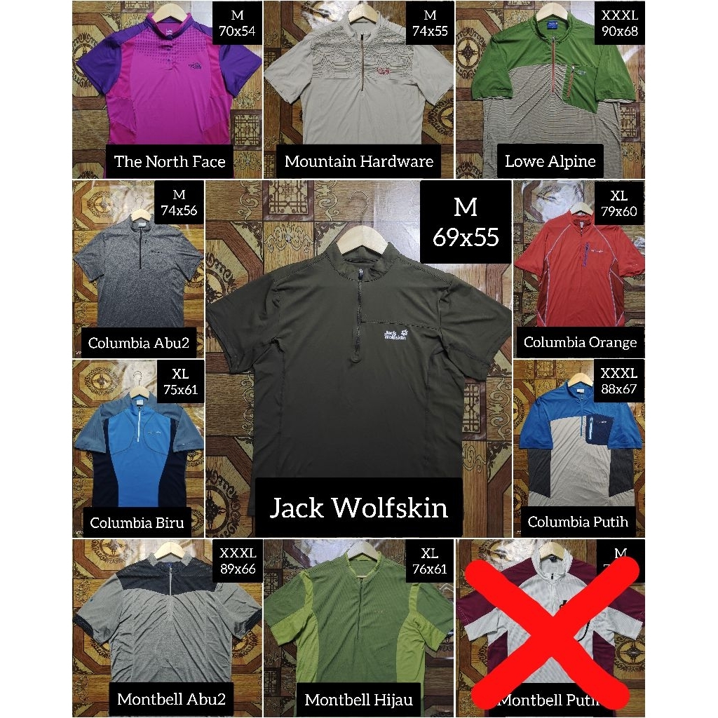 Baselayer Berghaus - Baselayer Columbia - Baselayer MHW - Baselayer Montbell