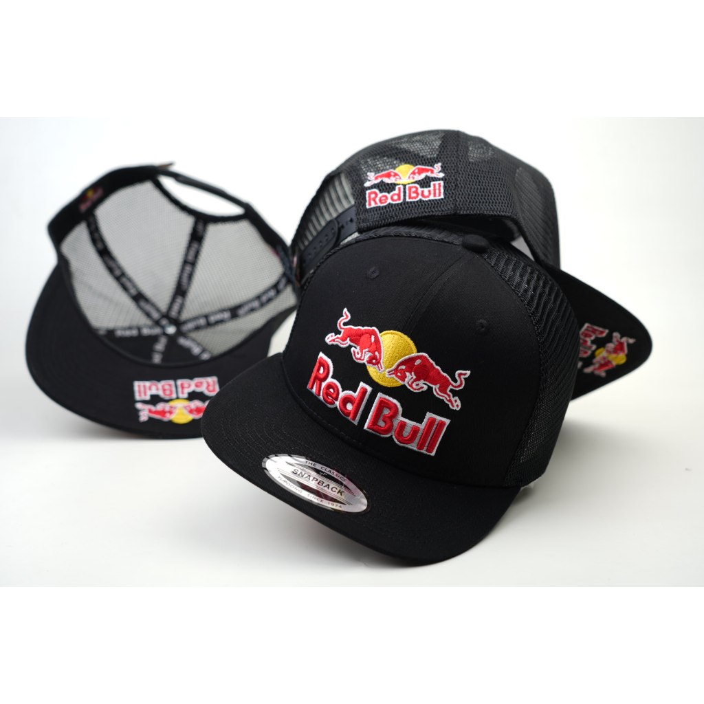 Topi Snapback Original Import Redbull Red Bull Unisex Hat Baseball Cap Distro Surfing Fashion Hip Ho