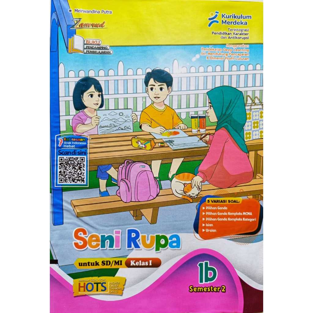 Buku LKS Seni Rupa SD Kelas 1 Semester 2 2025-2026 Zamrud