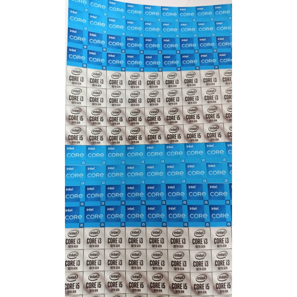 Stiker Laptop Intel Core i3 & i5 Gen 10 - Gen 11