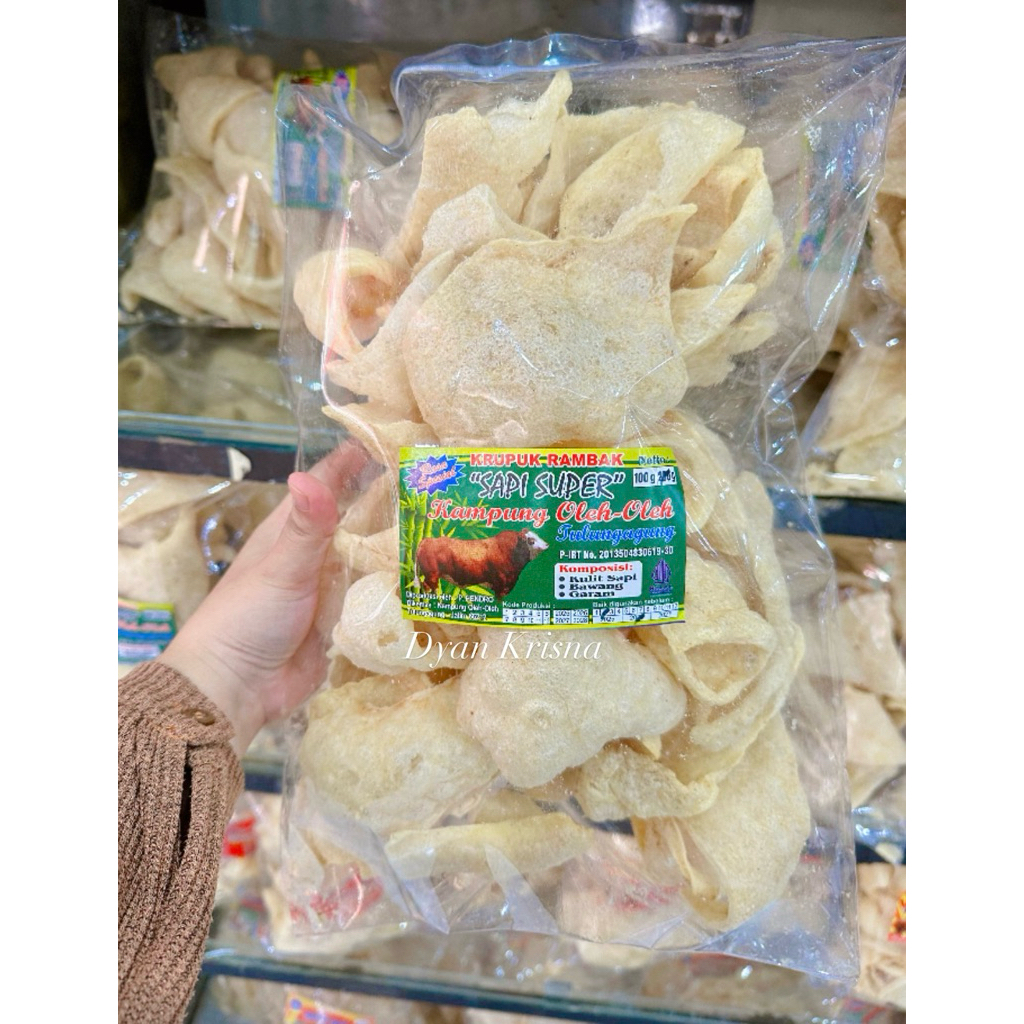 KERUPUK RAMBAK SAPI SUPER 250 GRAM KHAS TULUNGAGUNG