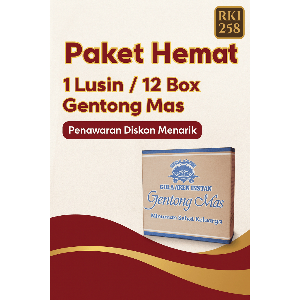 Gentong Mas Paket Hemat 1 Lusin - 12 Box Gentong Mas Herbal