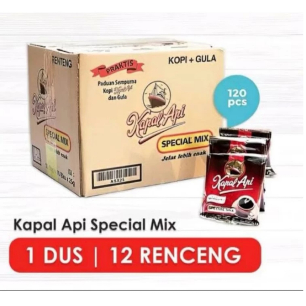 KAPAL API 1 KARTON] KOPI KAPAL API Special Mix 23gr x 12 Renceng 1 DUS