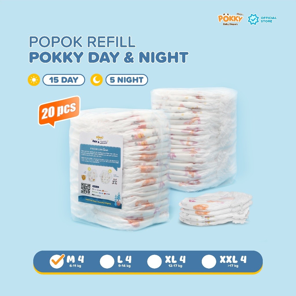 POKKY PREMIUM REFILL DAY NIGHT M-L-XL 20 PCS