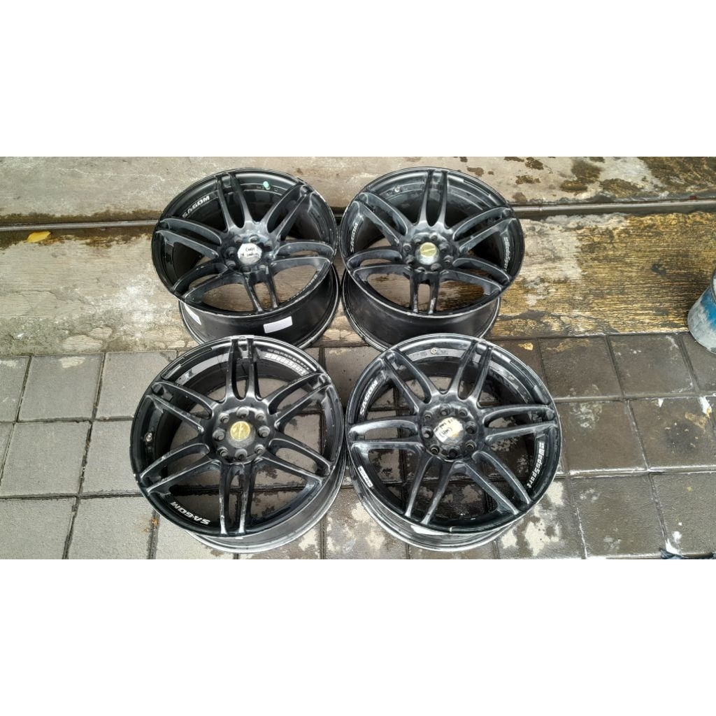 Velg seken mobil racing work ring 17 lebar 7.5/9 baut 8x100/114.3 velg only