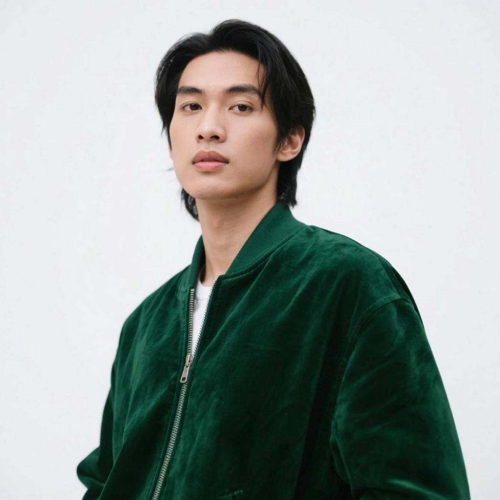 BOMBER SUEDE HIJAU BOTOL