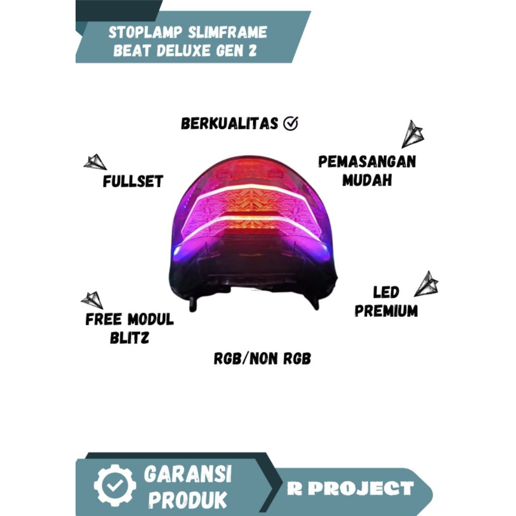 STOPLAM SLIME FRAME BEAT DELUXE GEN 2 RGB BELANG LED CAR BISA PASWORD
