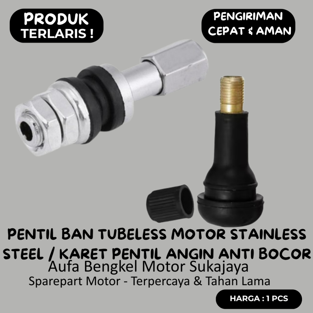Pentil Tubeless Drat Panjang Kunci Dalam Pentel Sepeda Lama Ban Tubles Tubeles Tubless Karet Stainle