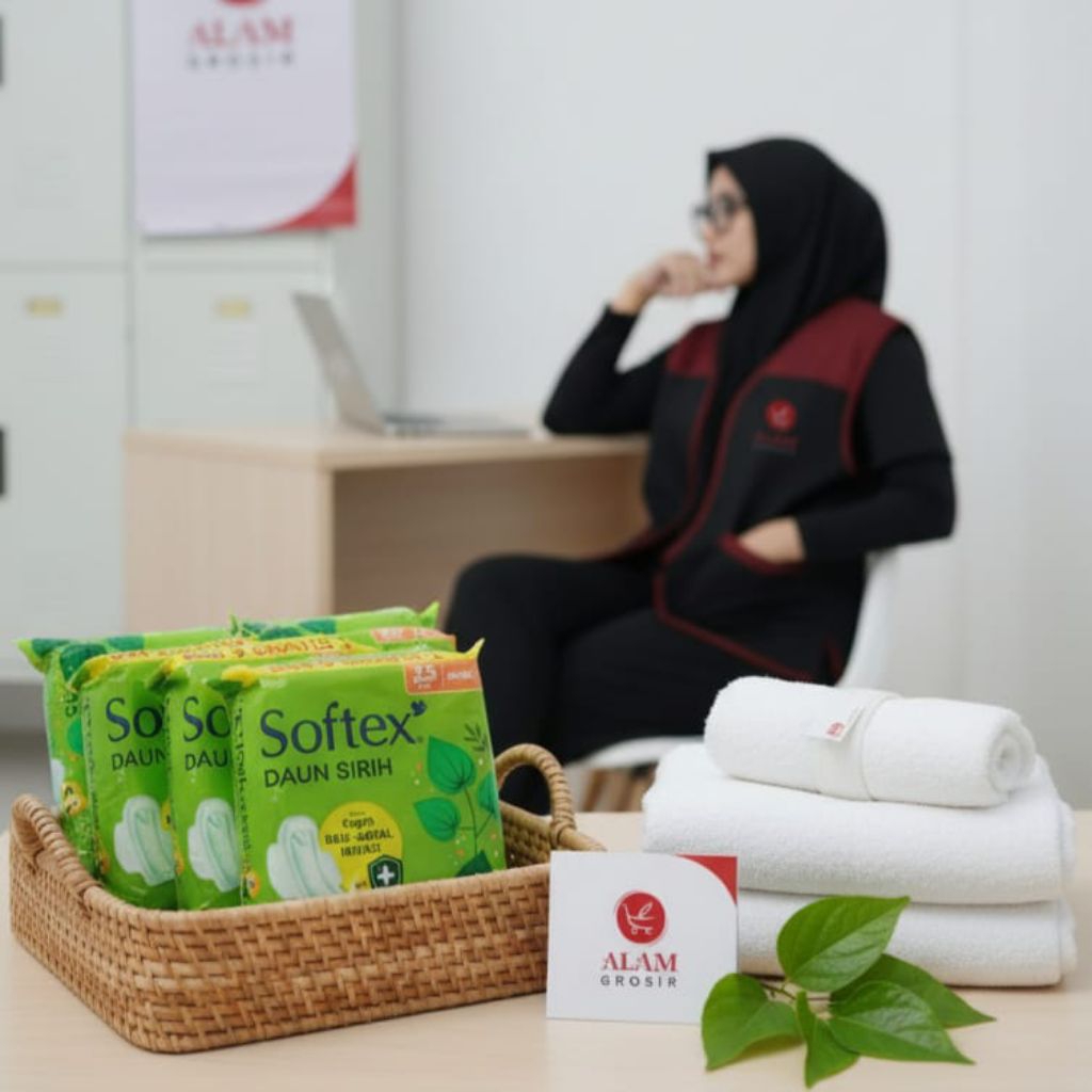 Softex Daun Sirih 2pads 23 cm wing, 1renteng 10 sachet